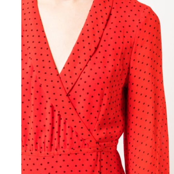 ⭐️New⭐️Ganni Wrap Midi Dress - Picture 7 of 16